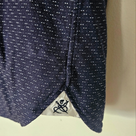 John Varvatos Navy Casual Button Down Shirt - Picture 4 of 9